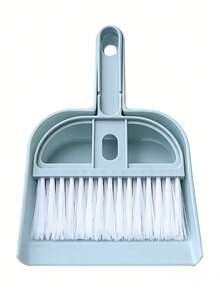 1件迷你塑料簸箕扫帚套装，桌面迷你小扫帚，仓鼠宠物清洁刷，家用键盘刷，适用于家庭和办公室使用，宠物笼清洁，以及各种清洁工具和宠物用品。 - 彩色 - 查看 10