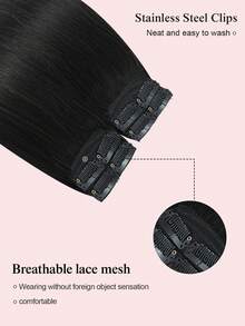 4PCS With 8 Clips Straight Clip In Hair Extensions 100% Real Human Hair Color NC# Natural Color 12-18 Inch Double Weft Invisible Clip Hair Extensions Remy Natural Human Hair For Women Girls Daily Full HeadUse Winter Christmas Halloween Costumes Autumn Outfits Women Fall Outfits