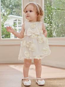 Cozy Pixies 1 Đôi giày bệt công chúa ren nơ dễ thương thời trang đa năng, phù hợp với mọi mùa - trắng - Xem 3