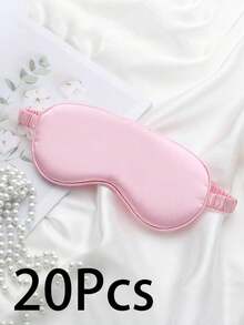 每包20只，颜色包括黑色、香槟色、灰色、粉色、绿色、蓝色和深绿色。采用双面透气丝滑面料，并带有香味，有效缓解眼部疲劳。非常适合女孩午睡时佩戴，轻柔呵护，不会过紧。 - 彩色 - 查看 19