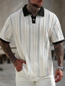 Manfinity CasualCool Áo Polo Nam Tay Ngắn Sọc, Phong Cách Cổ Điển, Thích Hợp Cho Mặc Hàng Ngày, Những Chuyến Đi Cuối Tuần, Hoạt Động Ngoài Trời, Du Lịch, Môi Trường Làm Việc Thoải Mái hoặc Những Dịp Bán Trang Trọng, Quà Tặng Cho Bạn Trai/Chồng, Quà Kỷ Niệm/Sinh Nhật, Tiệc Hè, Kỳ Nghỉ, Đám Cưới, Xuân Hè, Lễ Hội Mardi Gras, Áo Polo Nam Tay Ngắn Sọc Hai Màu Hiện Đại, Cúc Cài Cổ Viền Đen, Trang Phục Thường Ngày Mùa Hè, Áo Sơ Mi Nam Phong Cách Retro, Áo Sơ Mi Nam Phong Cách Đường Phố, Áo Polo Nam Kiểu Sinh Viên, Áo Polo Nam Sọc, Áo Polo Nam Tay Ngắn - Nhiều màu - Xem 4