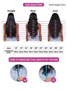 14英寸黑色直发波波头假发，13x4/13x6高清透明蕾丝前编织假发，采用柔软自然的发丝和预漂白隐形结无胶蕾丝前假发 - 自然色&黑色系 - 查看 32