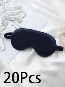 每包20只，颜色包括黑色、香槟色、灰色、粉色、绿色、蓝色和深绿色。采用双面透气丝滑面料，并带有香味，有效缓解眼部疲劳。非常适合女孩午睡时佩戴，轻柔呵护，不会过紧。 - 彩色 - 查看 6