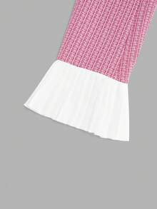 GlowEve Women's Elegant Ruffle Cuff Double-Breasted Short Blazer Jacket