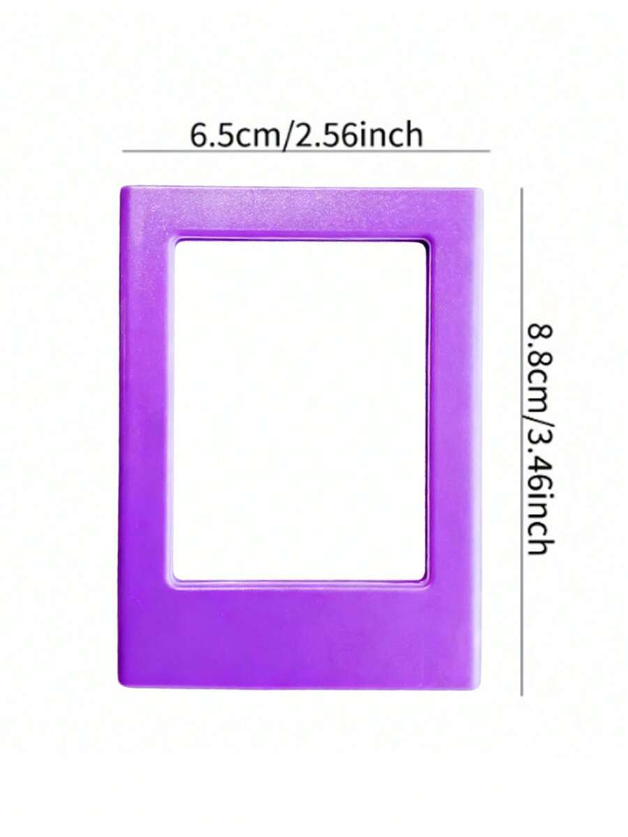 极简多功能冰箱贴及装饰贴纸，适用于情人节、婚礼、生日等场合，可作相框、亚克力冰箱磁贴相框、亚克力照片相框、双面照片冰箱磁贴相框、透明照片展示框、万圣节装饰。 - 紫色 - 查看 1