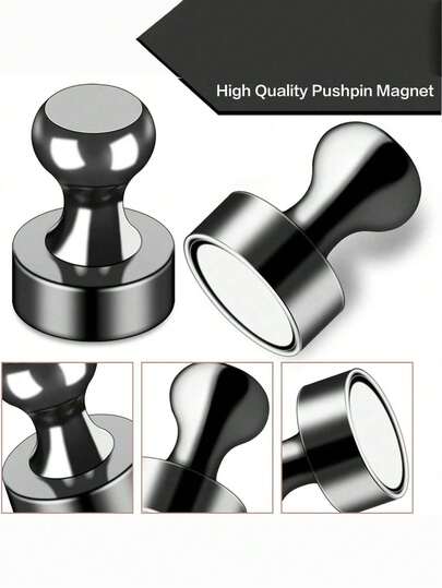 5 10 20 PCS Strong Magnetic Metal Heavy Duty Multi Purpose Black Magnets For Whiteboard Fridge Home Office Organization DIY Crafts Hardware Tools Storage Display Powerful