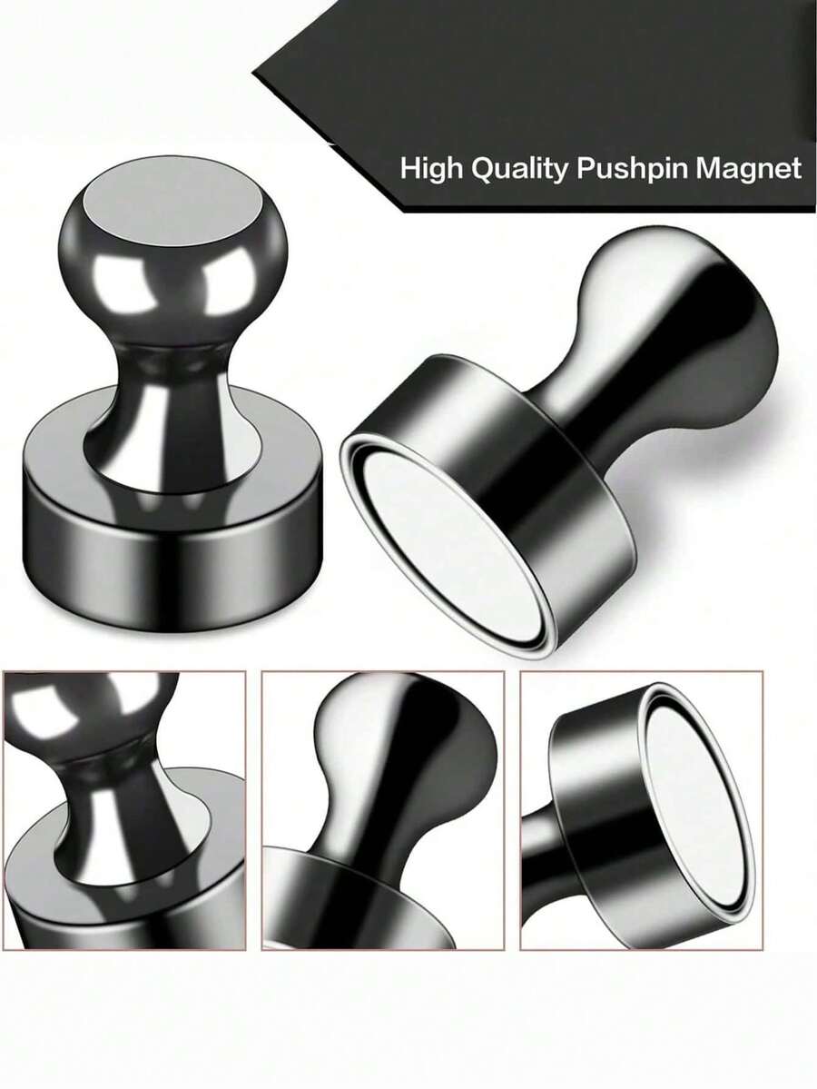 5 10 20 PCS Strong Magnetic Metal Heavy Duty Multi Purpose Black Magnets For Whiteboard Fridge Home Office Organization DIY Crafts Hardware Tools Storage Display Powerful - Black - View 1