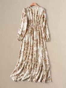 Rusticease 女士休闲印花连衣裙，适合度假 - 彩色 - 查看 2