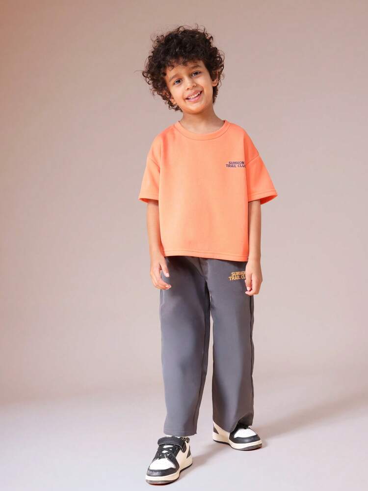 Trail Club Print T-Shirt And Pant Set