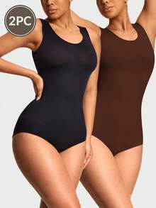 SHAPORA Bộ 2 áo liền quần định hình cài nút - Nhiều màu - Xem 2