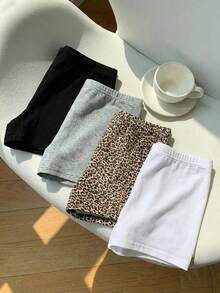 Comfortcana 4件套女士彩色紧身休闲短打底裤套装 - 彩色 - 查看 1