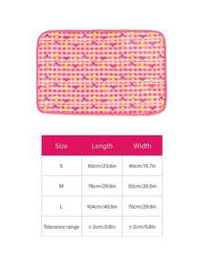 LOONEY TUNES X PETSIN 1 Chăn đa năng hình chim vàng dâu tây, ấm áp và thoải mái cho thú cưng (mèo, chó), màu hồng đỏ, dày dặn, thấm hút tốt, thích hợp cho mùa thu đông. - Màu Hoa hồng đỏ - Xem 3