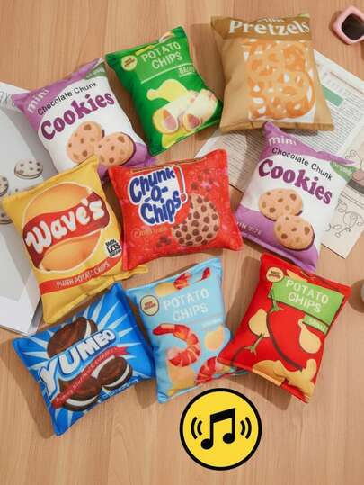 PETSIN Juguete de papel con ruido para mascotas, serie de patatas fritas, juguetes para perros resistentes a desgarros y de peluche suave, adecuados para uso en interiores, juguetes felices para perros pequeños