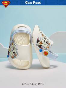 SUPERMAN X Cozy Pixies 1双可爱百搭防滑夏季沙滩平底户外儿童凉鞋 - 白色 - 查看 2