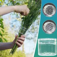Bộ 1/2/4 giá đỡ thân hoa tái sử dụng: Giá đỡ thân hoa xoắn ốc bằng nhựa dùng cho cắm hoa. - Nhiều màu - Xem 5