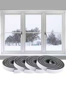 门窗密封条，EVA自粘隔热泡沫胶带海绵隔音防风防尘，总长2米/6.56英尺 - 彩色 - 查看 4