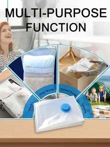 真空压缩拉链收纳袋，节省空间的行李袋，旅行压缩袋，可折叠衣物收纳袋，衣物分类收纳袋，适用于衣物、床上用品、衣柜等 - 节省 80% 的空间，防潮收纳袋。 - 彩色 - 查看 3