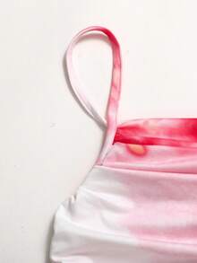 SHEIN Teen Girl Floral Print Ruched Casual Cami Dress - Pink - View 5