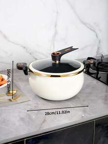 1pc 8l Capacity High-Quality Iron Pressure Cooker, Suitable For Induction Cookers And Gas Stoves. - Multicolor - View 10