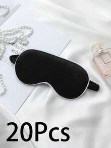 每包20只，颜色包括黑色、香槟色、灰色、粉色、绿色、蓝色和深绿色。采用双面透气丝滑面料，并带有香味，有效缓解眼部疲劳。非常适合女孩午睡时佩戴，轻柔呵护，不会过紧。 - 彩色 - 查看 15