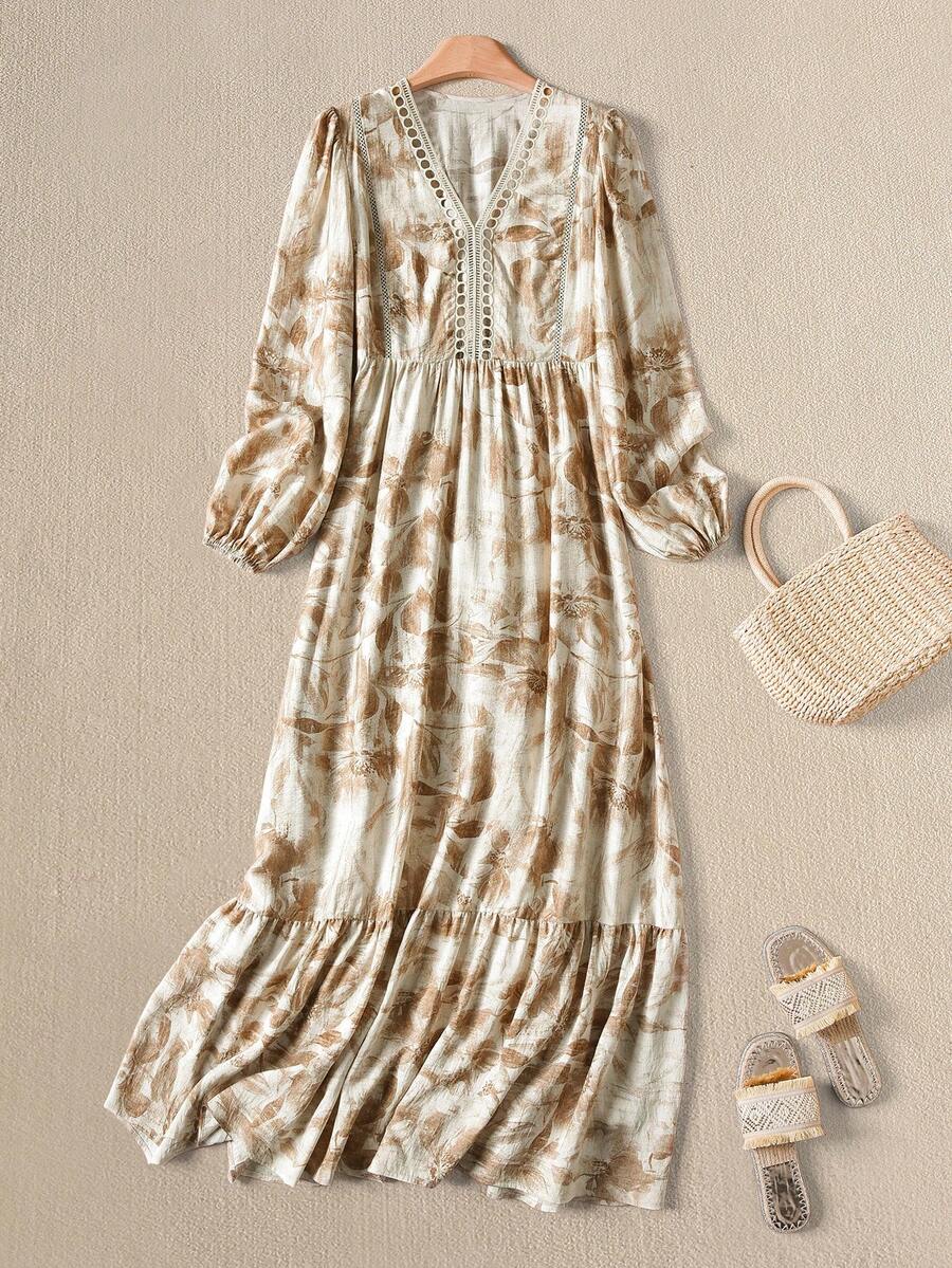 Rusticease 女士休闲印花连衣裙，适合度假 - 彩色 - 查看 1