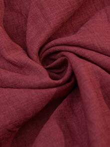 EMERY ROSE 大码V领刺绣贴袋短袖连衣裙 - 紅木色 - 查看 5