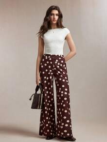 BizChic 2026春夏新款纯色船领不对称竖条纹罗纹袖女式针织上衣 - 白色 - 查看 4