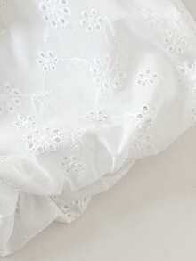 SHEIN Baby Girls Collared Shirt With Strawberry All-Over Print, Elastic Cuff, Ruffle Waist Skirt Set