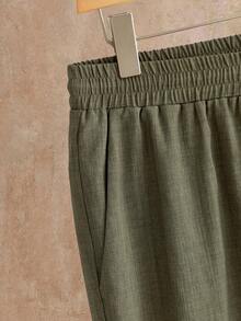 HIMLAND 男士多色休闲简约撞色短袖提花衬衫长裤套装，带口袋，男士度假装，男士提花衬衫套装，男士两件套，男士休闲套装，男士衬衫长裤套装 - 彩色 - 查看 8