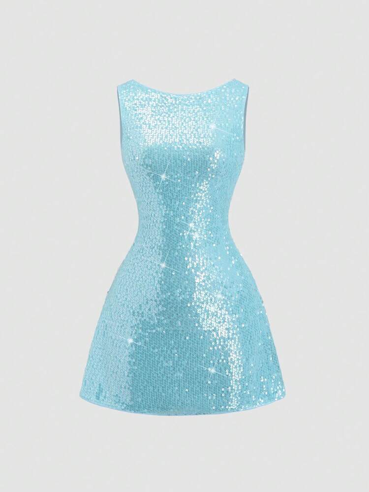 light blue sequin dress short Light Blue Sequin Dress - Bodycon Mini Dress - Sexy Sequin Dress