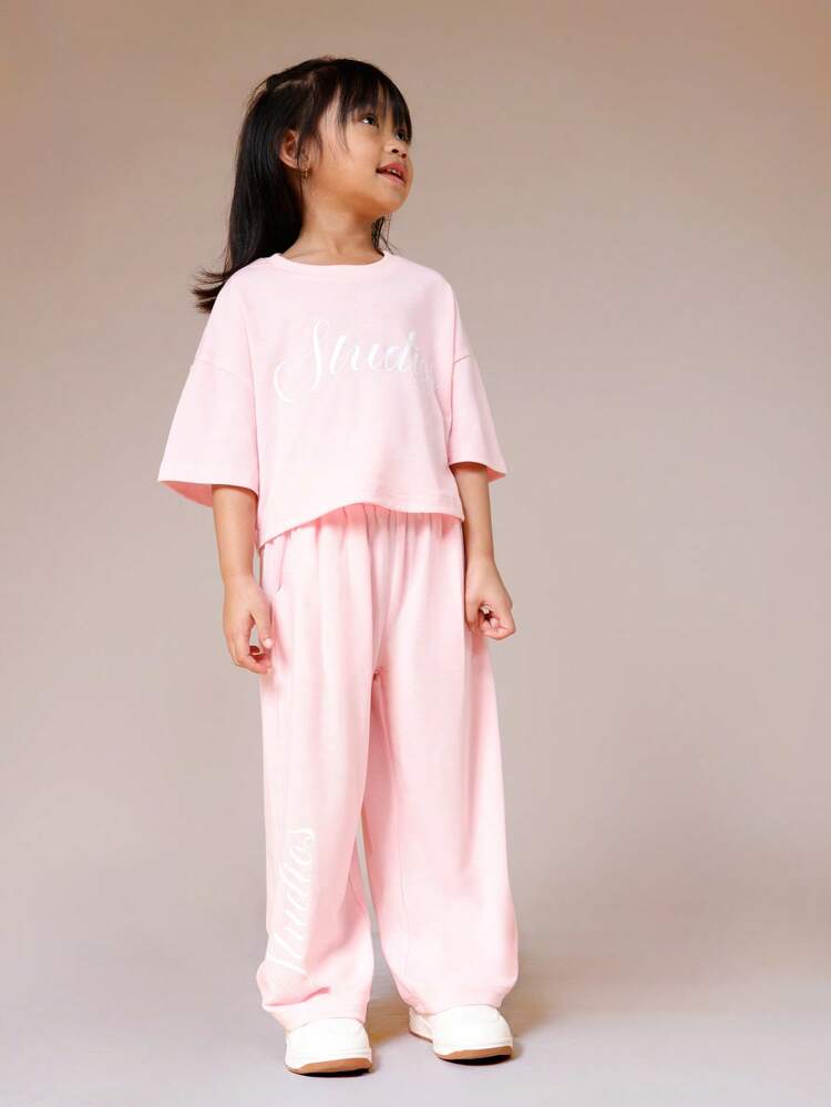 Oversized Graphic T-Shirt And Trouser Set