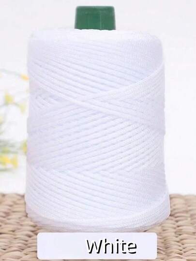 1 גליל צבעוני שזור קלוע חבל, חוט חלול עבור DIY מלאכת יד, תיק בעבודת יד, שרוך חגורה אביזרים, דקורטיבי פוליפרופילן סיבי מחרוזת, חוט סרוג, חוט תיק סרוג ביד, כרית, כובע, מודרני אחיד צבע פוליאמיד DIY חוט