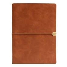 SHEIN 1pc Plain Cover Loose-Leaf Notebook Back To School - Brown - View 4