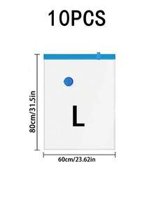 真空压缩拉链收纳袋，节省空间的行李袋，旅行压缩袋，可折叠衣物收纳袋，衣物分类收纳袋，适用于衣物、床上用品、衣柜等 - 节省 80% 的空间，防潮收纳袋。 - 彩色 - 查看 15
