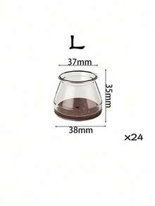 Round-Chair Leg Floor Protectors, Furniture Pads For Hardwood Floors, Furniture Sliders For Chair Legs, Rectangle Floor Protectors For Chairs, Silicone Chair Leg Caps Cover,Effectively Protect The Floor And Table Legs - Transparent brown - View 10