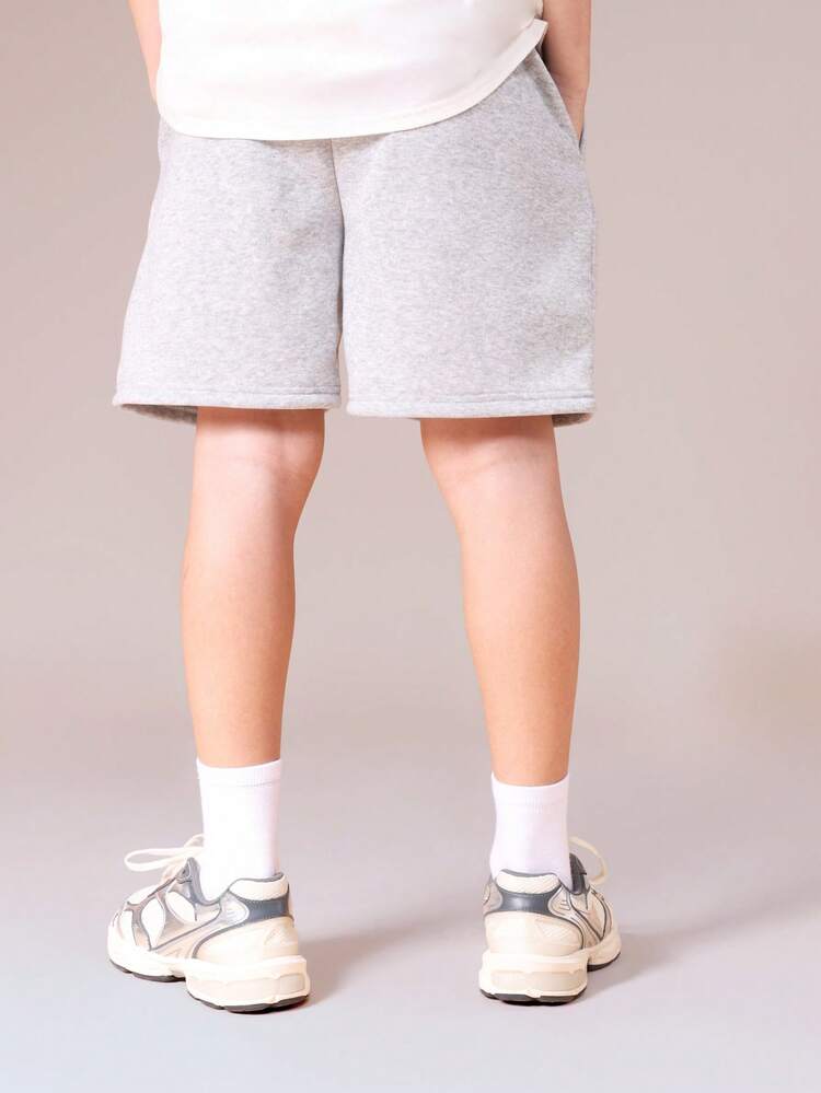Jersey Knit Drawstring Waist Shorts With Side Pockets