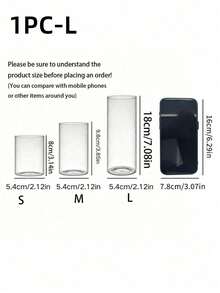 1个透明玻璃烛台，圆柱形玻璃花瓶，适用于餐桌装饰、艺术插花、婚礼派对中心装饰品、室内装饰、浪漫烛光晚餐、婚礼配件（不含蜡烛）、情人节礼物 | 圣诞节礼物。 - 彩色 - 查看 17