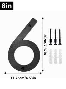 1 Pack House Numbers For Outside, Modern Floating House Number , For Outdoor Mailbox Yard Home Wall Door Garage Gate Decor, Coated Black, For 911 Visibility Signage With Nail Kits Christmas Decoration,Home Decor - Texture - View 17