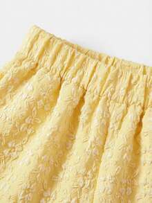 Firerie Kids Firerie Kids Nova Glow 少女度假休闲编织蓝色条纹吊带背心和阔腿裤套装 - 黃色 - 查看 5