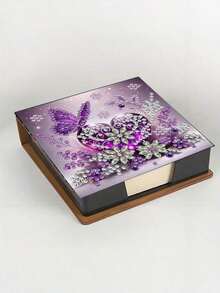 1Pc Diy 5d Diamond Painting Set - Nine-Grid Mandala Pattern Notebook And Memo Box - Unique Handmade Gift, Diamond Art Set, Irregular Circle, A Unique Handmade Gift For The Office And Home Desk.