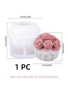 1 Khuôn silicon hình giỏ hoa hồng bằng polymer thanh lịch - Được làm từ silicon bền và dễ lấy khuôn, với thiết kế hoa hồng polymer độc đáo, phù hợp cho những người yêu thích thủ công mỹ nghệ, làm quà tặng ngày lễ và tạo không khí lãng mạn. - trắng - Xem 11