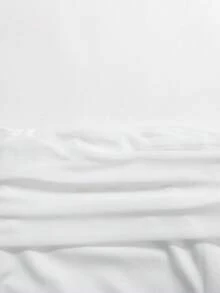 SHEIN Girlism 少女白色露肩褶皱紧身优雅长裙，春夏款 - 白色 - 查看 7