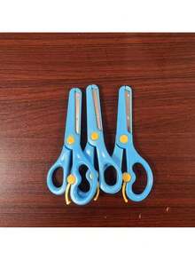 6/12PCS, Safety Scissors, Plastic Scissors For Student Handicrafts, Cutting Scissors, Plastic Wrapped Iron Small Scissors For Beginners, DIY Art Tools For Children, Student Scissors, Office Scissors - Multicolor - View 6