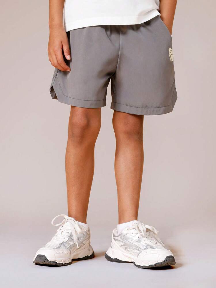 Nylon Shorts With Split Hem