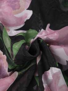 Franclia 大码女士长袖雪纺印花衬衫，优雅百搭，适合约会、通勤、度假等场合。 - 彩色 - 查看 6