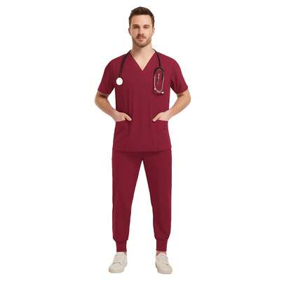 Conjunto Quirúrgico de Dos Piezas Cómodo, Estilo Limpio, Resistente y transpirable, Versátil para Uso Diario Profesional