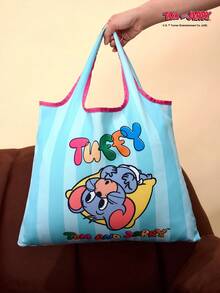 TOM & JERRY X Joivida 8盎司100%涤纶帆布手提袋 – 耐用、轻便、可重复使用的购物袋 - 彩色 - 查看 4