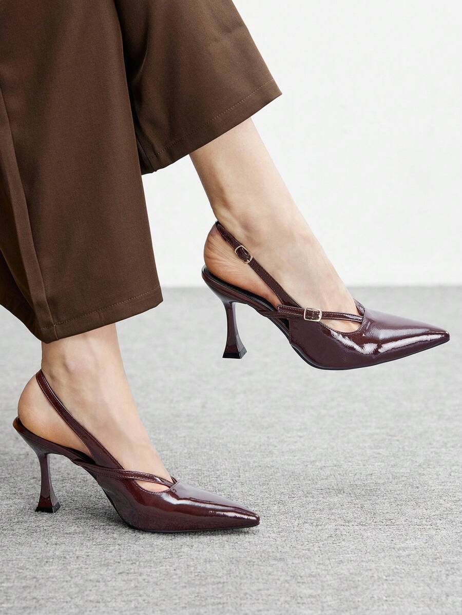 CUCCOO BIZCHIC Giày sandal cao gót dành cho nữ - Cà phê nâu - Xem 1