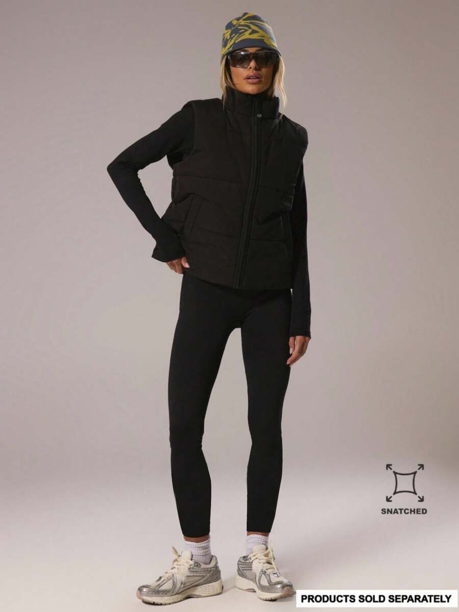 Musera Sport Sport High Rise Seamless Fitted Leggings Padel Winter Activewear Sport Gym Workout Explorer - Black - View 1