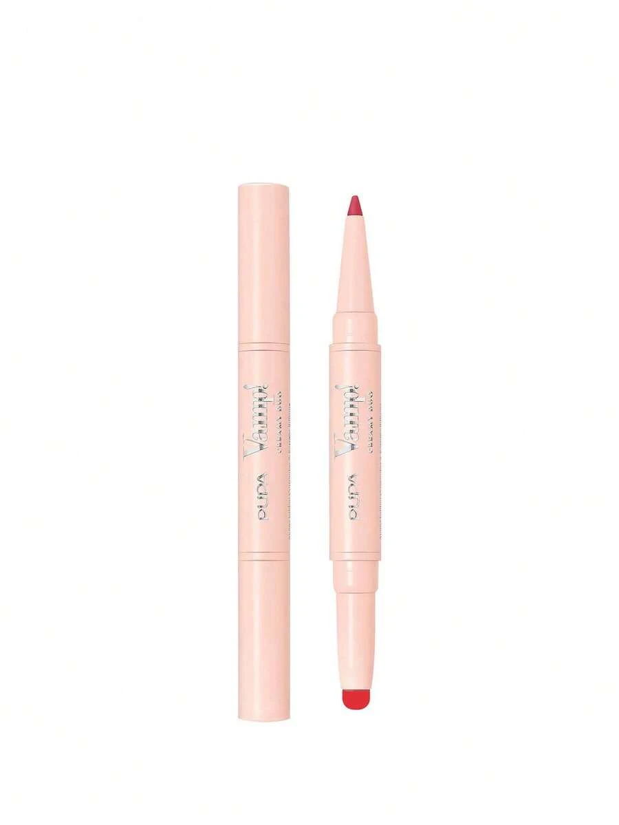 Pupa Milano Vamp! Creamy Duo Lip Contouring Pencil & Shiny Lipstick 010 True Red 1 G - #010 True Red / Lipstick 0,8g / Pencil 0,2g - View 1